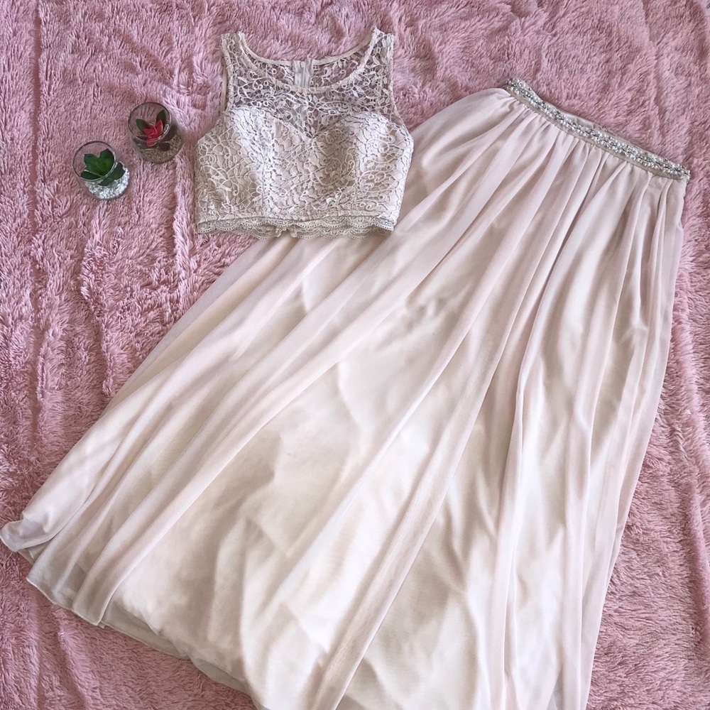 TWO PIECE PROM DRESS